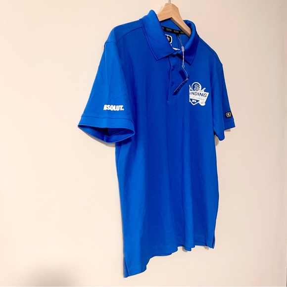 OGIO Golf Polo- Absolute Brand Electric Blue Size Medium-Large - Picture 1 of 5
